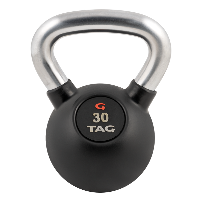 TAG 12-Piece Rubber Kettlebell Set – 5–50 lb