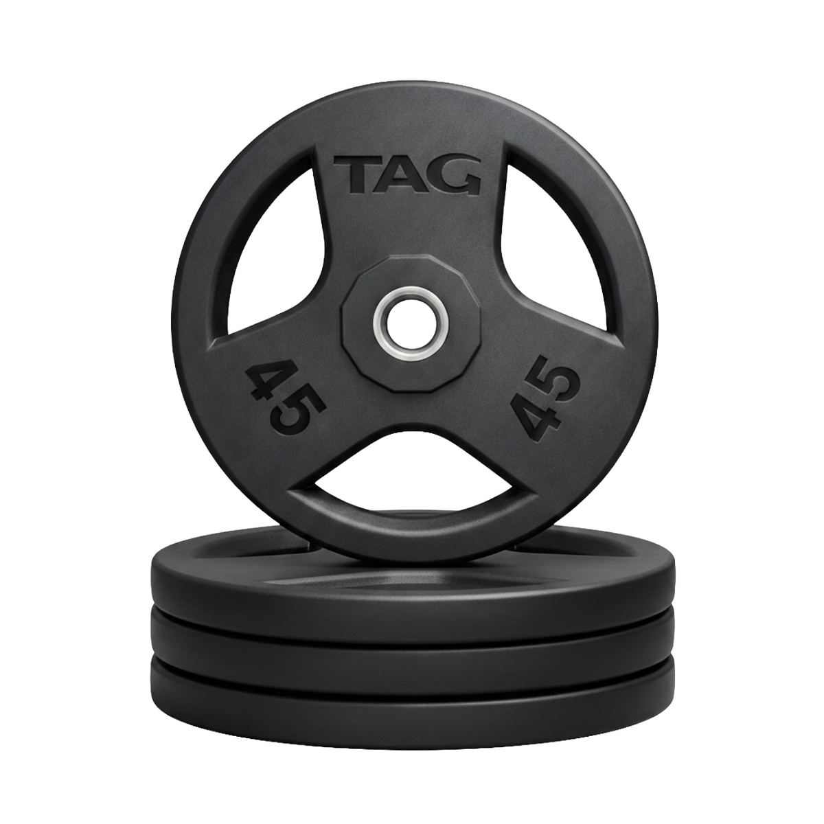TAG Rubber Olympic Plate Set – 255 lb