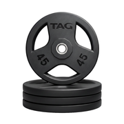 TAG Rubber Olympic Plate Set – 255 lb