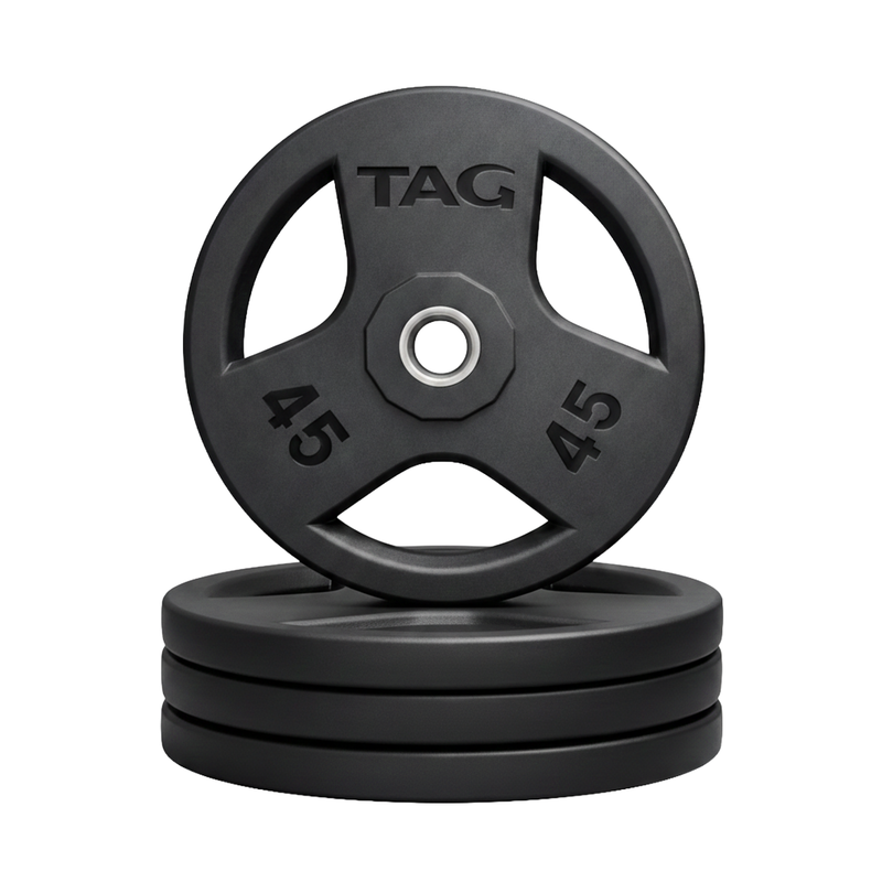 TAG Rubber Olympic Plate Set – 255 lb